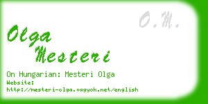 olga mesteri business card